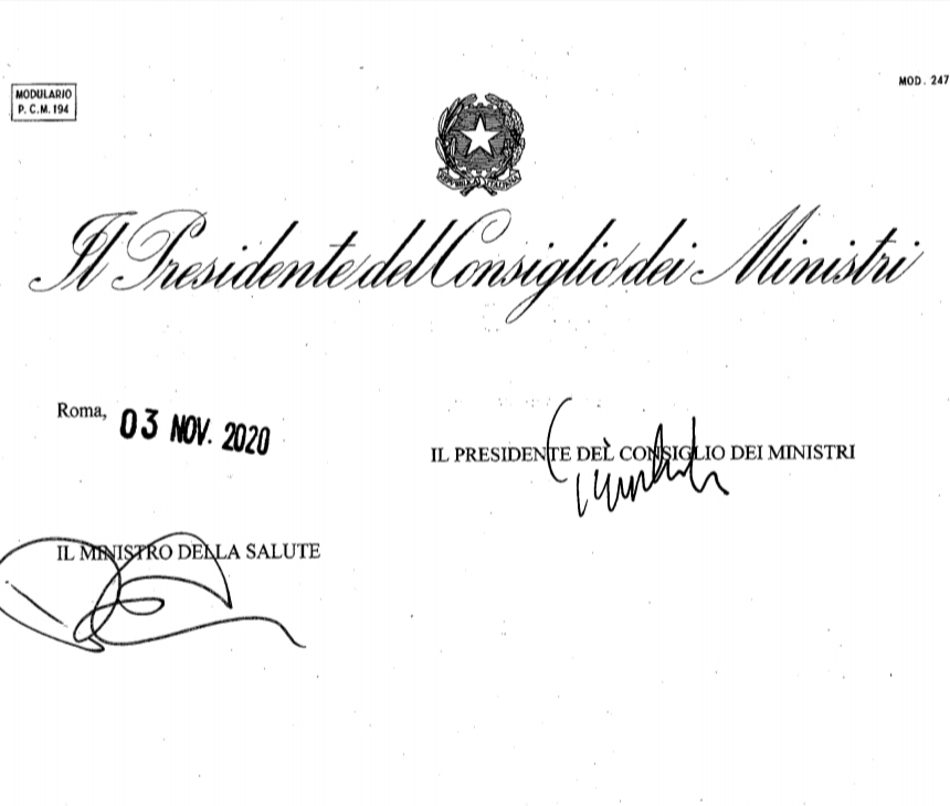 firma dpcm lockdown