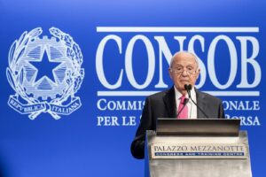Paolo Savona Presidente Consob