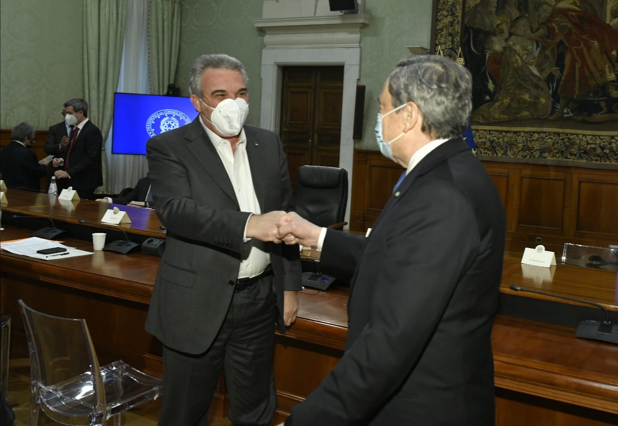 Mario Draghi e Luigi Sbarra