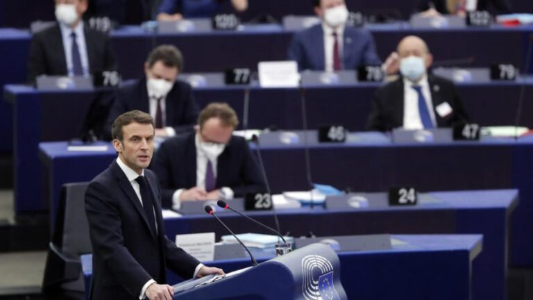emmanuel Macron al Parlamento Europeo