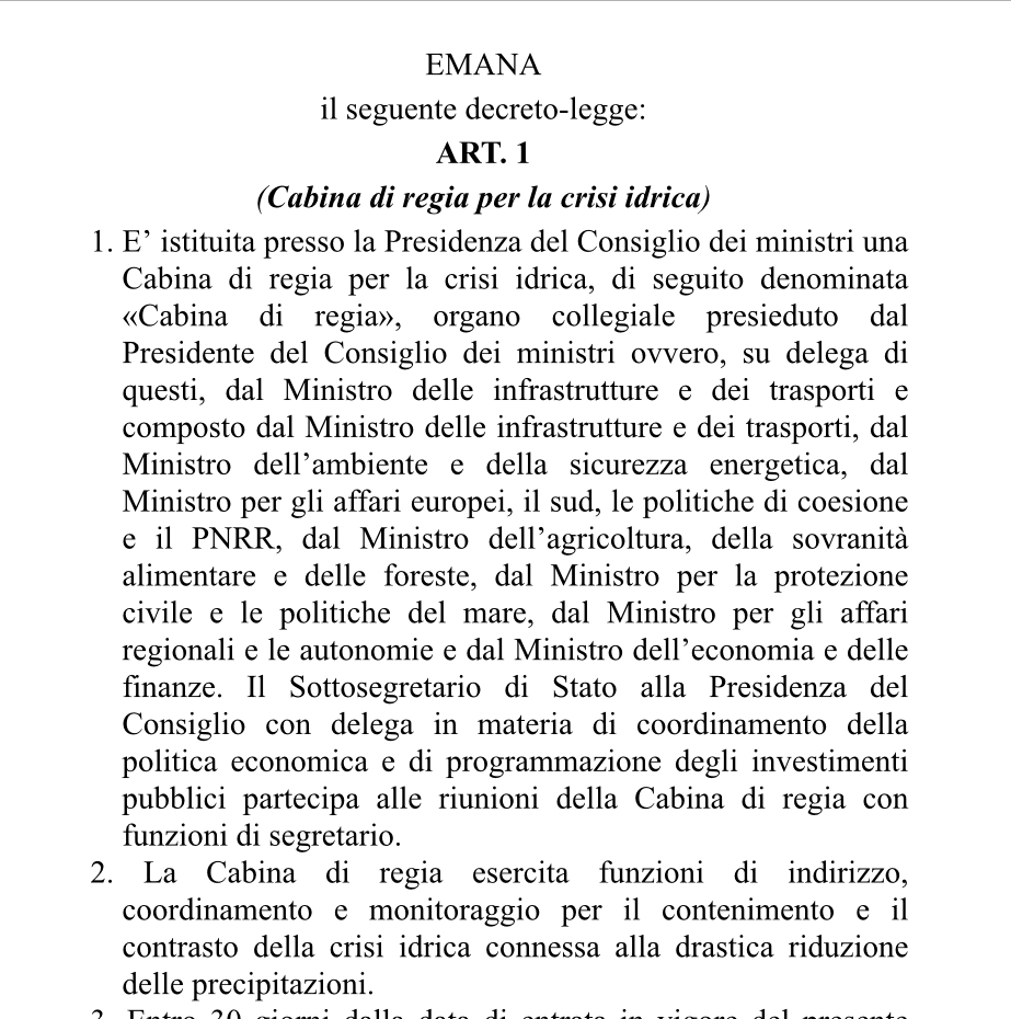 decreto siccità
