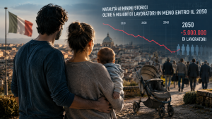 Istat: “6,6 milioni di italiani rinunciano ai figli desiderati”. Natalità ai minimi e oltre 5 milioni di lavoratori in meno entro il 2050 | L’analisi