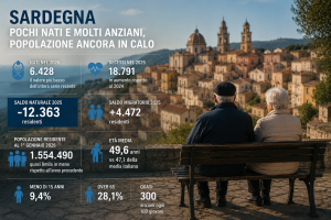 Sardegna: natalità ai minimi storici e popolazione in calo per il quindicesimo anno consecutivo | L’analisi