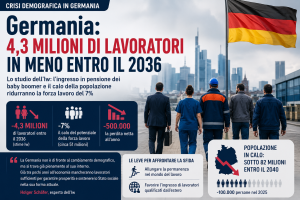 Germania: Iw, «Entro il 2036 perderemo 4,3 milioni di lavoratori» | L'analisi