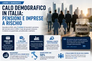 Calo demografico e lavoro: pensioni, imprese e sanità a rischio | L’analisi della CGIA