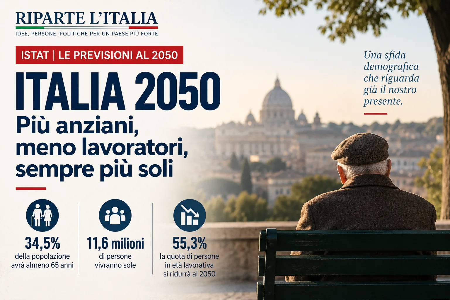 Nel 2050 l’Italia avrà più di 51 anni. Ma il vero problema è come vivremo | L'analisi di Ramiro Baldacci