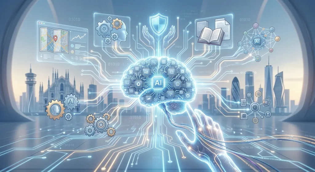 Immagine illustrativa sull’intelligenza artificiale, i controlli e la sicurezza in azienda