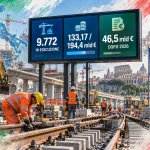 Pnrr: oltre 9mila cantieri ancora aperti, già spesi 133 miliardi su 194,4 e altri 46,5 miliardi prev...