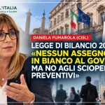 Legge di Bilancio 2027, Fumarola (CISL): «Nessun assegno in bianco al Governo, ma no agli scioperi preventivi»